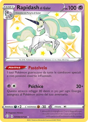Rapidash di Galar SV048 – Destino Splendente Tesoro Lucente