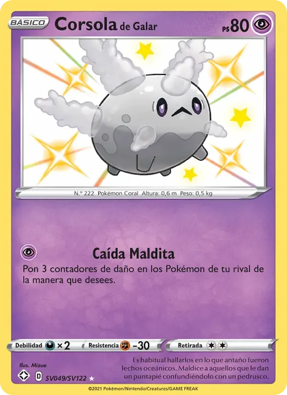 Corsola de Galar SV049 – Destinos Brillantes Tesoro Brillante