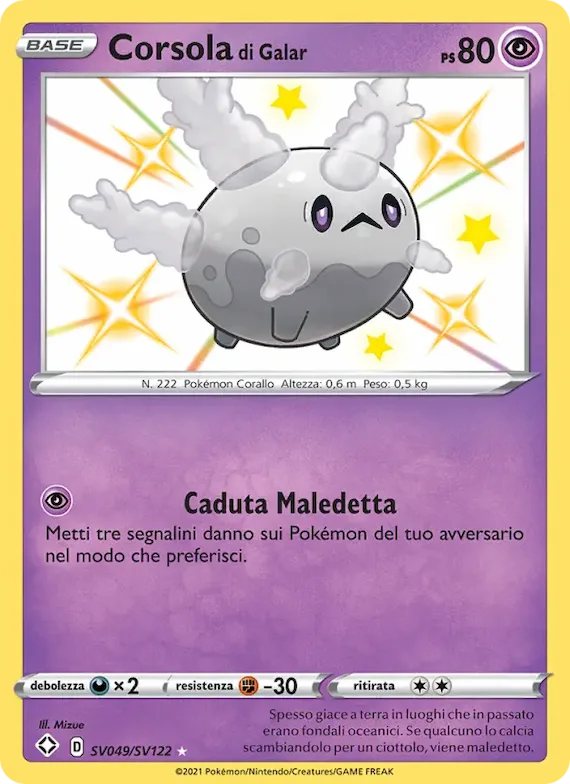Corsola di Galar SV049 – Destino Splendente Tesoro Lucente