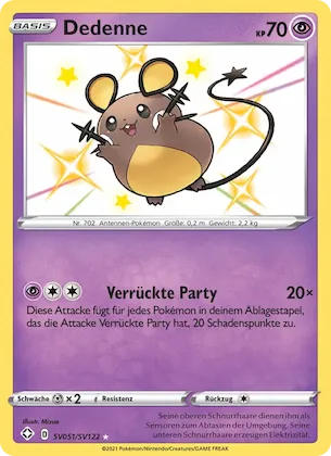 Dedenne Nr. SV051 – Glänzendes Schicksal Glitzer-Tresor