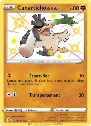 Canarticho de Galar n° SV063 – Destinées Radieuses Coffre Étincelant