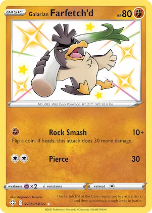 Galarian Farfetch'd #SV063 – Shining Fates Shiny Vault