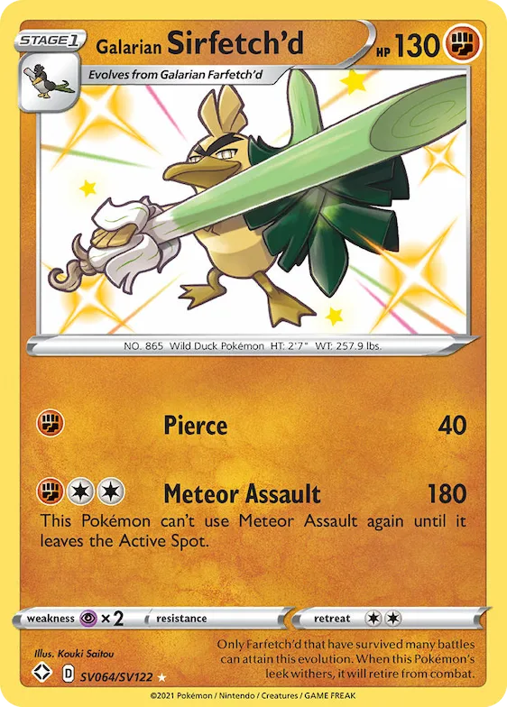 Galarian Sirfetch'd #SV064 – Shining Fates Shiny Vault