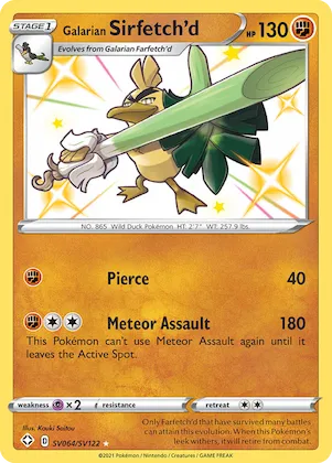 Galarian Sirfetch'd #SV064 – Shining Fates Shiny Vault