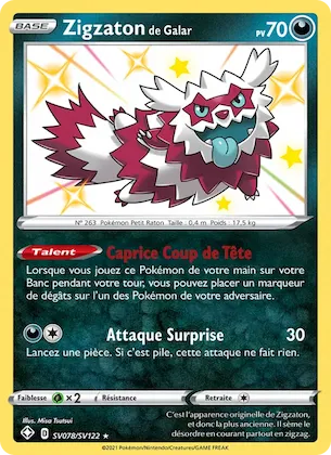 Zigzaton de Galar n° SV078 – Destinées Radieuses Coffre Étincelant