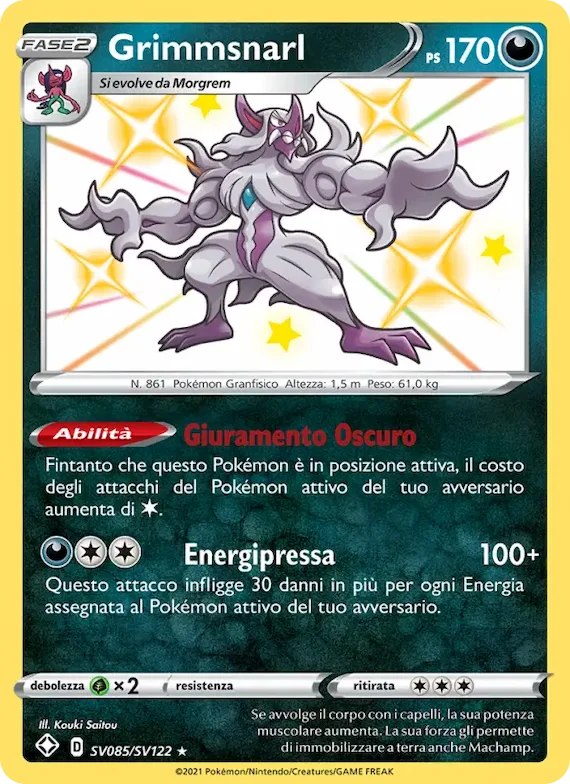 Grimmsnarl SV085 – Destino Splendente Tesoro Lucente