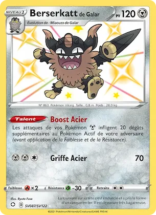 Berserkatt de Galar n° SV087 – Destinées Radieuses Coffre Étincelant