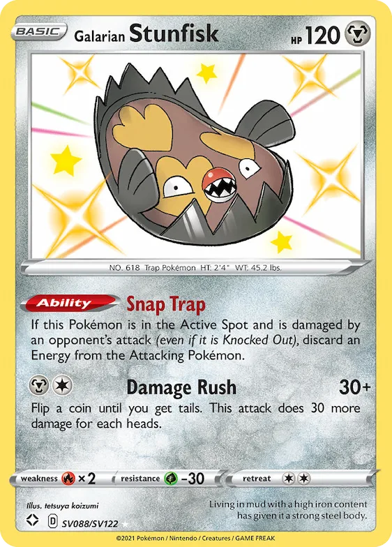 Galarian Stunfisk #SV088 – Shining Fates Shiny Vault