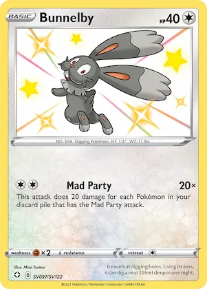 Bunnelby #SV097 – Shining Fates Shiny Vault