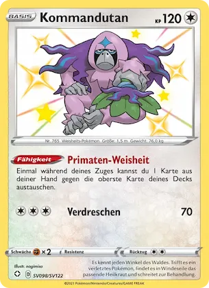 Kommandutan Nr. SV098 – Glänzendes Schicksal Glitzer-Tresor