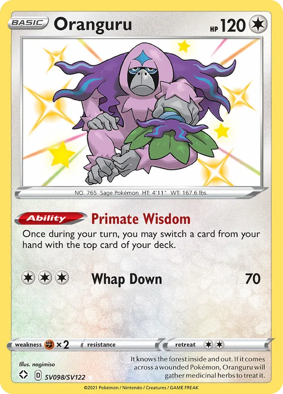 Oranguru #SV098 – Shining Fates Shiny Vault