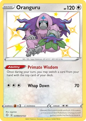 Oranguru #SV098 – Shining Fates Shiny Vault