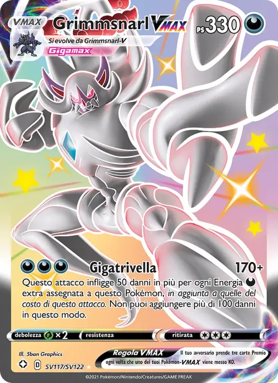 Grimmsnarl VMAX SV117 – Destino Splendente Tesoro Lucente