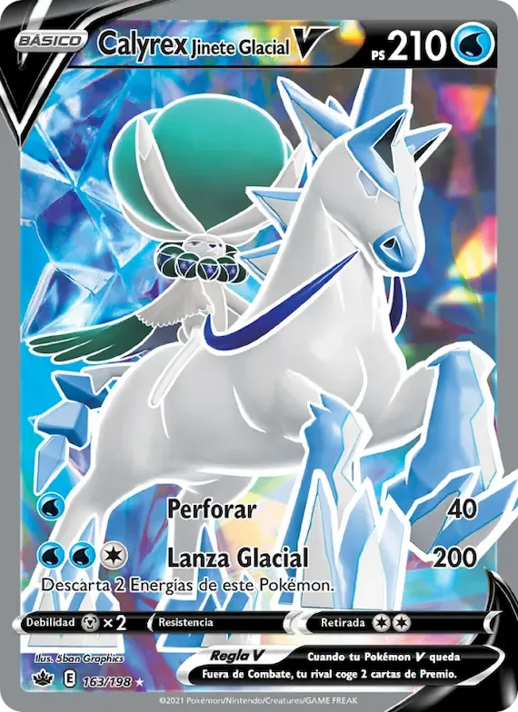 Calyrex Jinete Glacial V 163 – Reinado Escalofriante