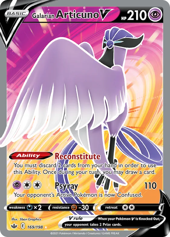 Galarian Articuno V #169 – Chilling Reign