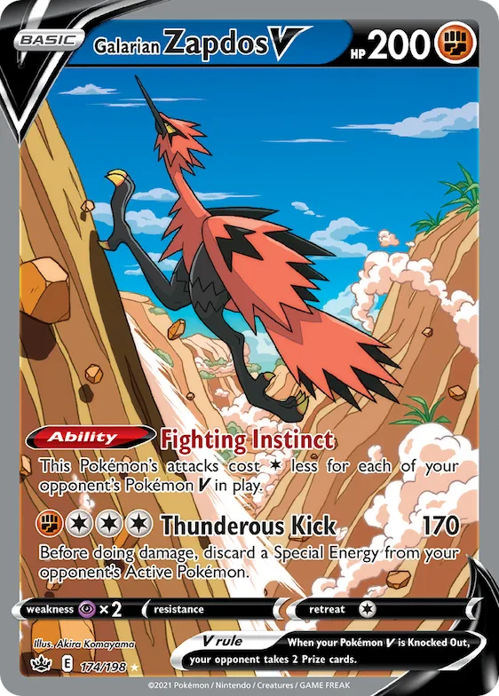 Galarian Zapdos V #174 – Chilling Reign
