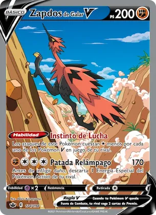 Zapdos de Galar V 174 – Reinado Escalofriante