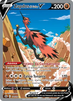 Zapdos di Galar V 174 – Regno Glaciale
