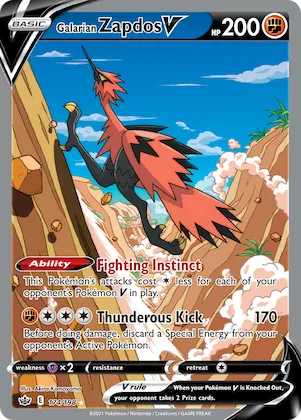 Galarian Zapdos V #174 – Chilling Reign