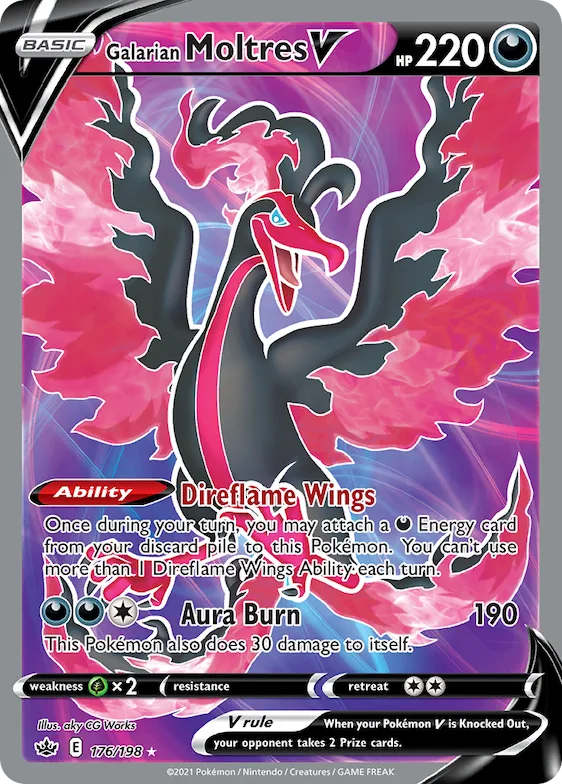 Galarian Moltres V #176 – Chilling Reign