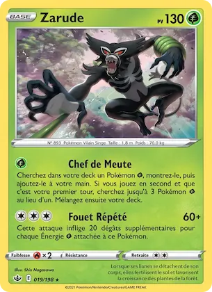 Zarude n° 19 – Règne de Glace