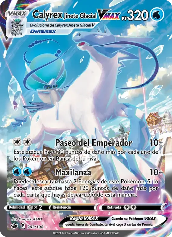 Calyrex Jinete Glacial VMAX 203 – Reinado Escalofriante