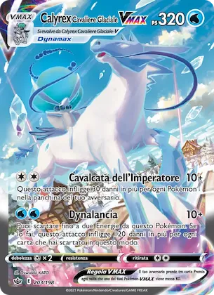 Calyrex Cavaliere Glaciale VMAX 203 – Regno Glaciale