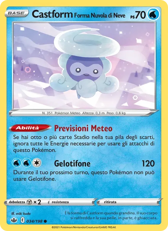 Castform Forma Nuvola di Neve 34 – Regno Glaciale