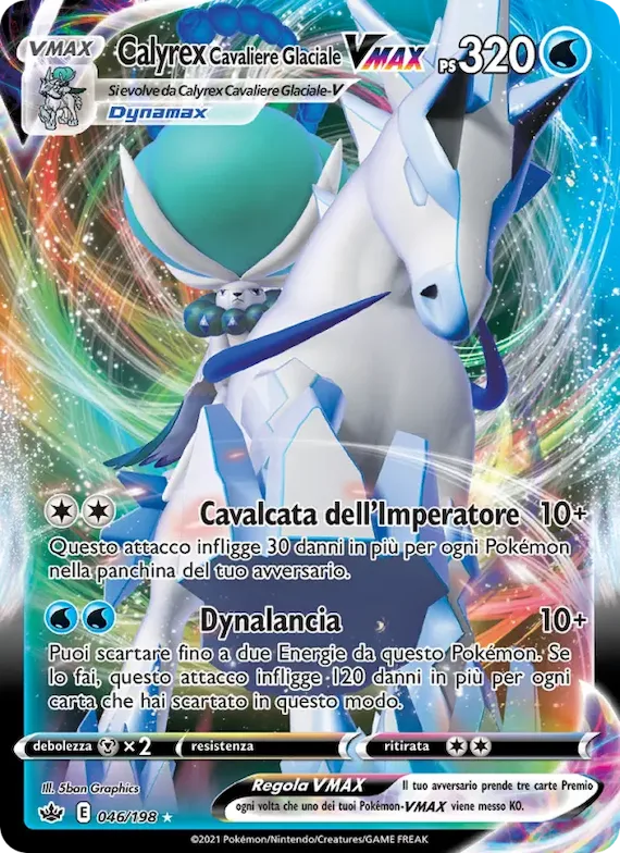 Calyrex Cavaliere Glaciale VMAX 46 – Regno Glaciale