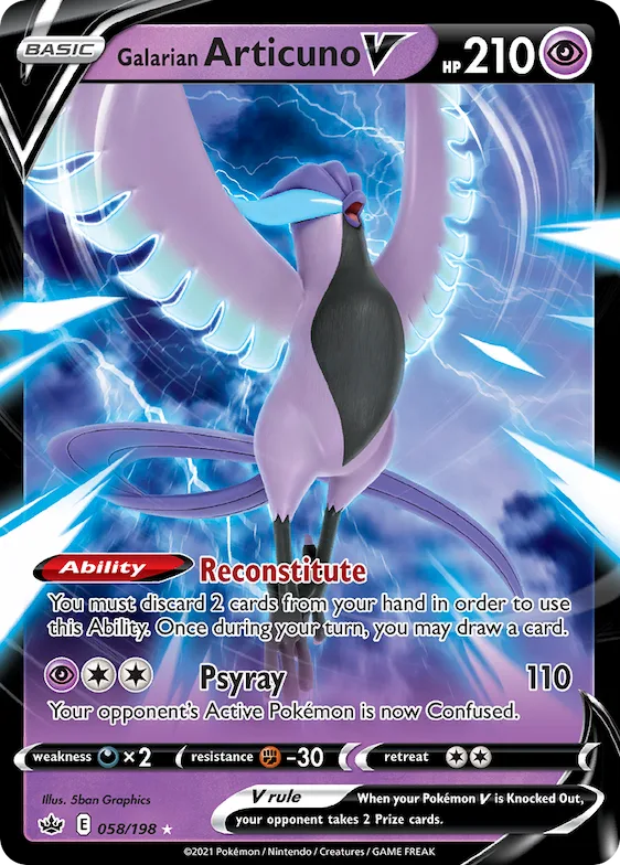 Galarian Articuno V #58 – Chilling Reign