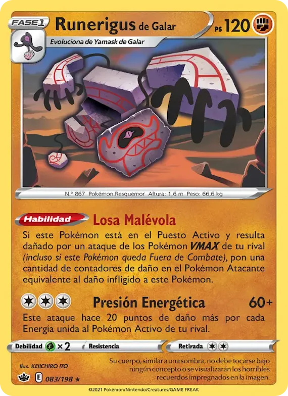 Runerigus de Galar 83 – Reinado Escalofriante