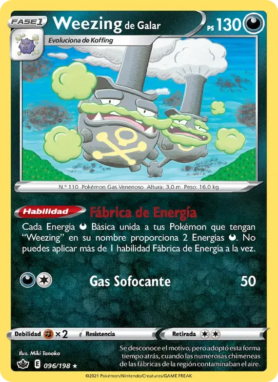 Weezing de Galar 96 – Reinado Escalofriante