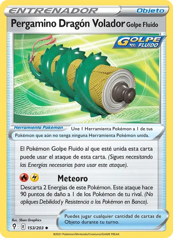 Pergamino Dragón Volador Golpe Fluido 153 – Cielos Evolutivos