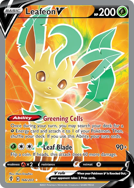 Leafeon V #166 – Evolving Skies