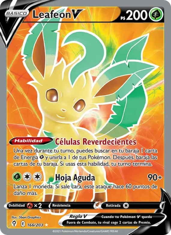 Leafeon V 166 – Cielos Evolutivos