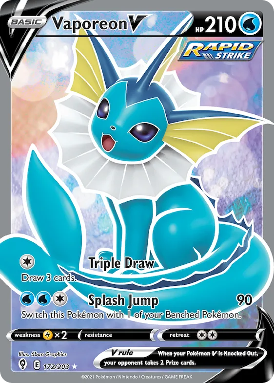 Vaporeon V #172 – Evolving Skies