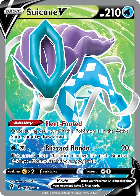 Suicune V #173 – Evolving Skies