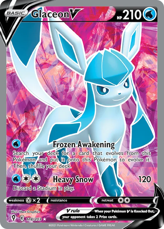 Glaceon V #174 – Evolving Skies