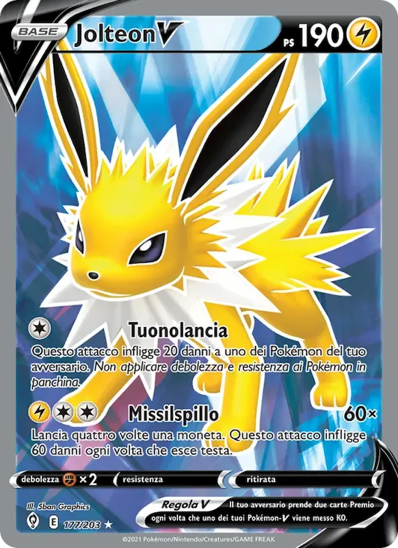 Jolteon V 177 – Evoluzioni Eteree
