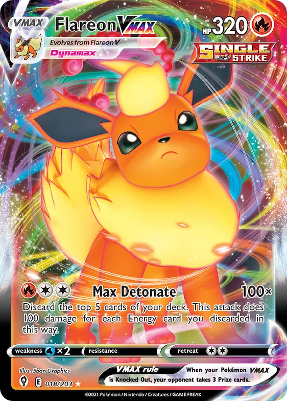 Flareon VMAX #18 – Evolving Skies