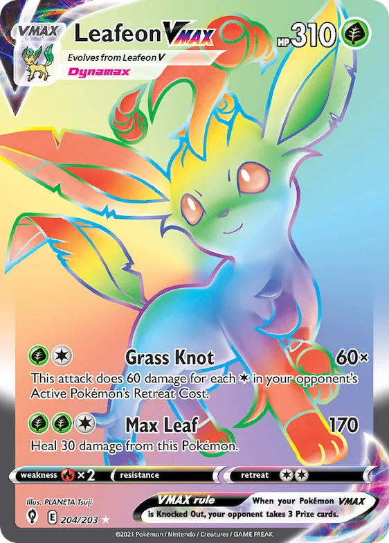Leafeon VMAX #204 – Evolving Skies