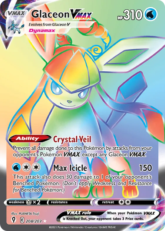 Glaceon VMAX #208 – Evolving Skies