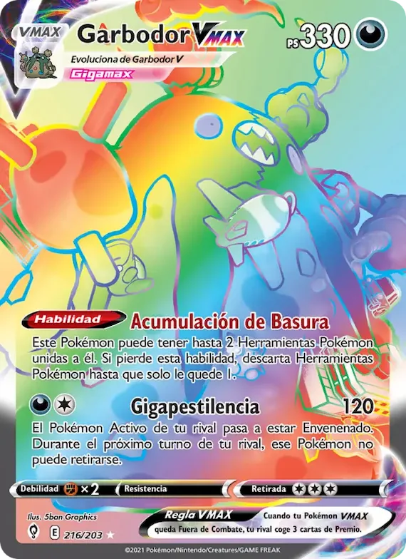 Garbodor VMAX 216 – Cielos Evolutivos
