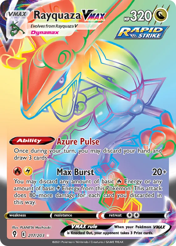 Rayquaza VMAX #217 – Evolving Skies