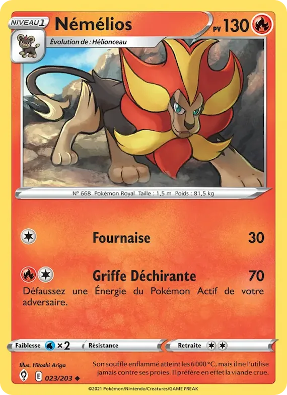 Némélios 23 – Évolution Céleste