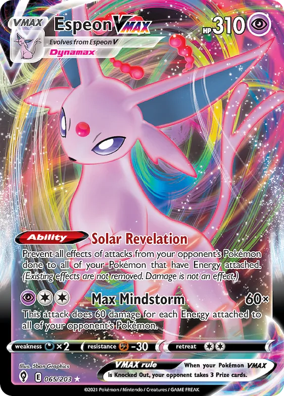Espeon VMAX #65 – Evolving Skies