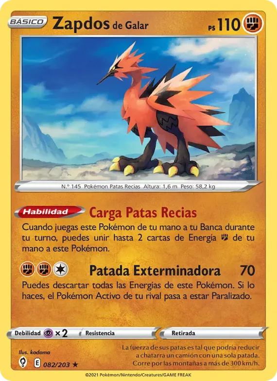 Zapdos de Galar 82 – Cielos Evolutivos
