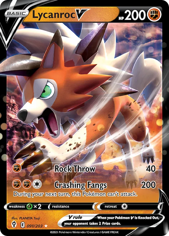 Lycanroc V #91 – Evolving Skies
