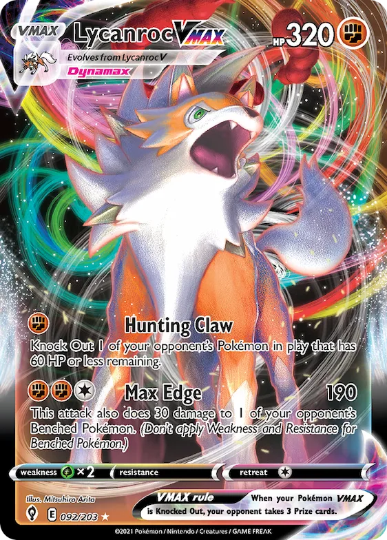 Lycanroc VMAX #92 – Evolving Skies