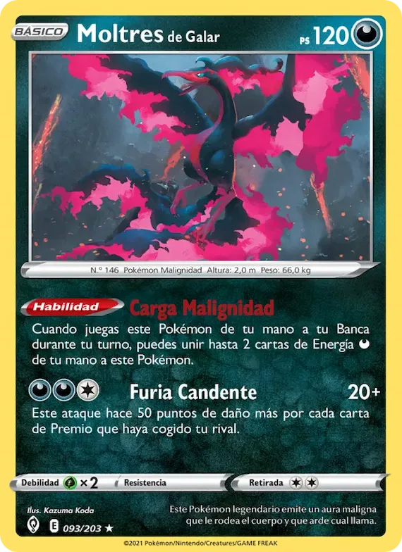 Moltres de Galar 93 – Cielos Evolutivos